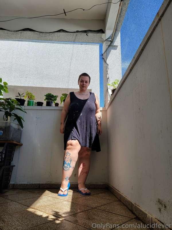 tbt from when i had a buzz cut and this lovely balcony in a ..