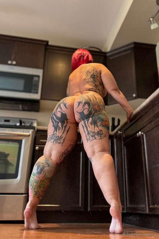 Lift me onto the counter, I'll wrap my legs around you, and ..
