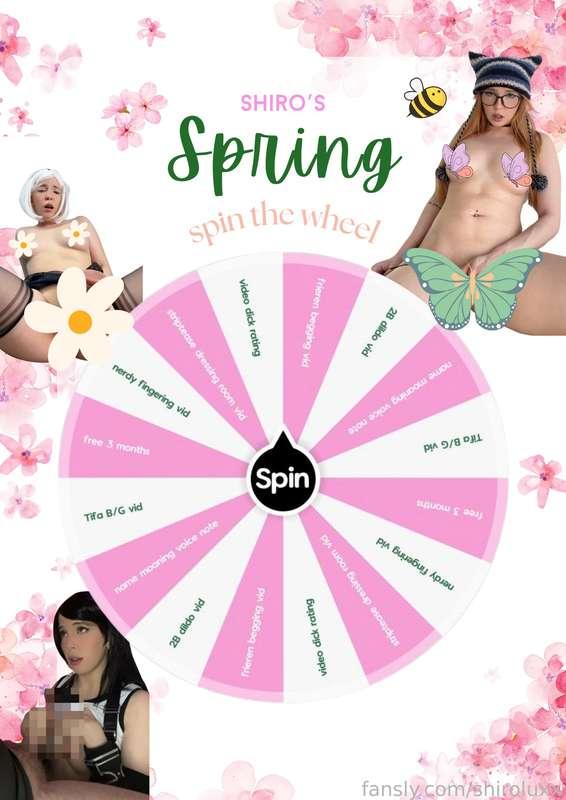 ๐ฆ๐ท Spin The Wheel, April edition is here!! ๐ฆ๐ท
spring is here so that means it's gonna get HOT! โ๏ธ๐ฅต tons of new content out and itโs your chance to win my most recent and popular EXPLICIT videos at a huge discount!! ๐ฅ
๐ฐtip this campaign: $20 for 1 spin // $25 for 2 spins // $30 for 3 spins๐ฐ
this is how it works: after you contribute to the campaign, Iโll send you a live screen recording of your wheel spin as soon as I can, and you can claim your prize ๐
Iโll be giving out 1๐ฅprize๐ฅ per person, so the more spins you buy, the more options for prizes youโll be able to pick from๐งด
prizes include:
๐ท my longest and most popular, highly explicit, full PPV videos!
โ๏ธ explicit naughty photosets ๐ธ
๐ป personal voice notes where i moan your name while playing with myself!
๐ 3 months FREE!! (to keep you cumming back ๐ฆ)
p.s. if ur spin lands on content you've already purchased, i will spin until you get something new!! ๐
๐ฐ๐ฐ๐ฐ๐ฐ๐ฐ happy spinning and have a great April!๐ฐ๐ฐ๐ฐ๐ฐ๐ฐ