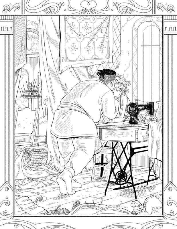 Sewing Room Illustration - Inks