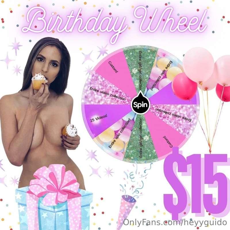 BIRTHDAY WEEK WHEEL ONLY 5 PEOPLE GET TO SPIN IT! Since no o..
