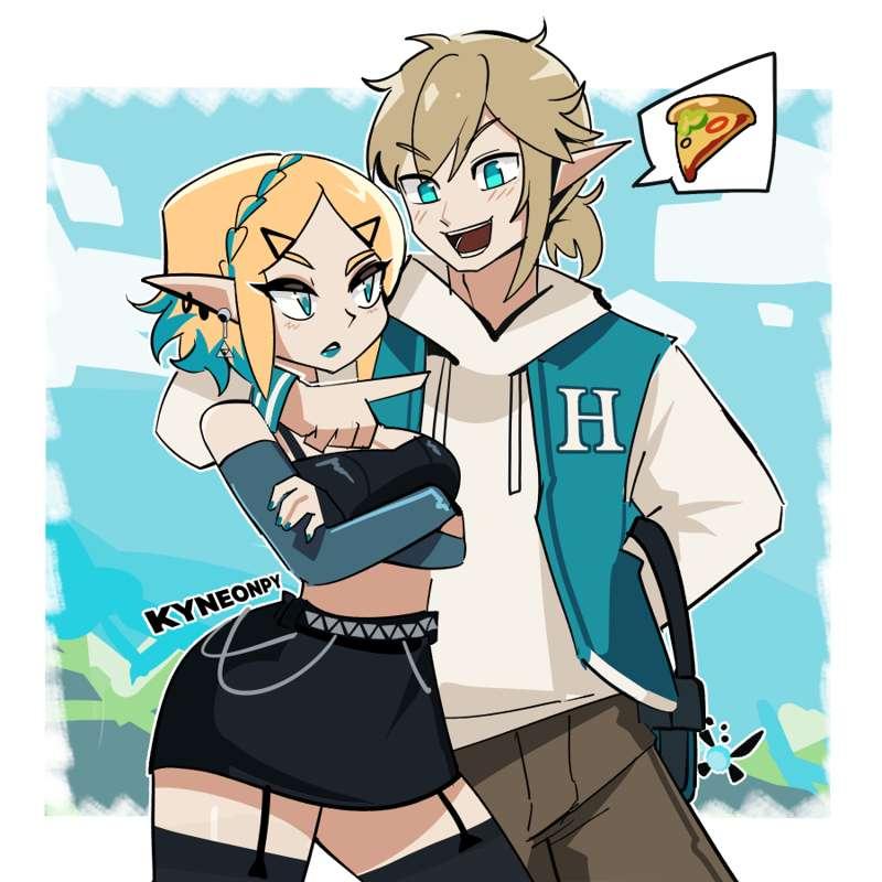 Goth Zelda & Jock Link