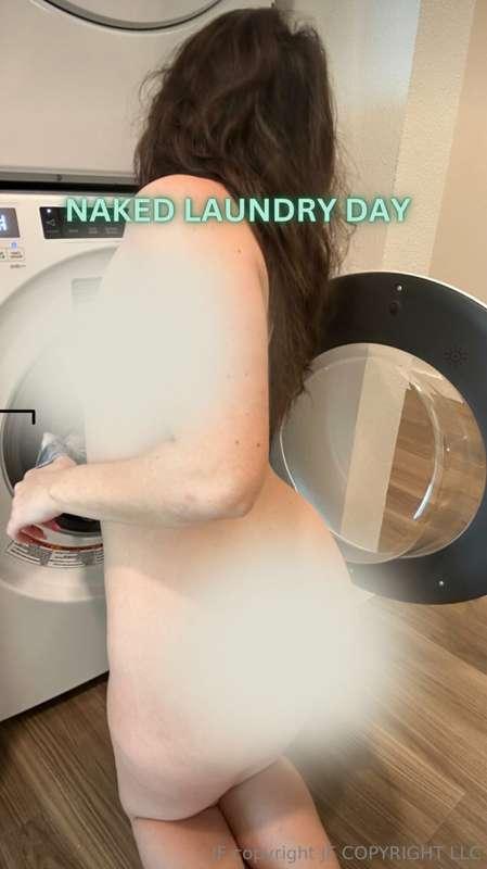 Doing laundry and stripping nude for you, dancing naked and ..