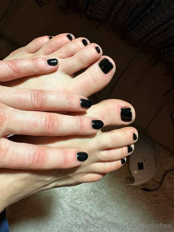 Let me know if you like the color of my nail polish.