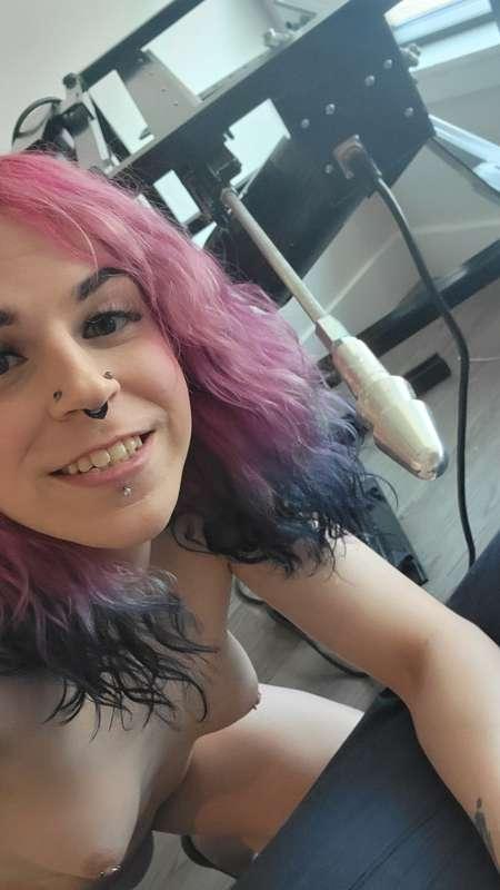 recording today! gonna try a doggystyle fuck machine angle a..
