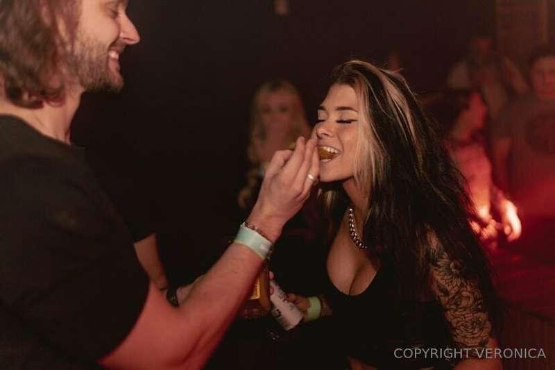 getting fed a pickle? (-;