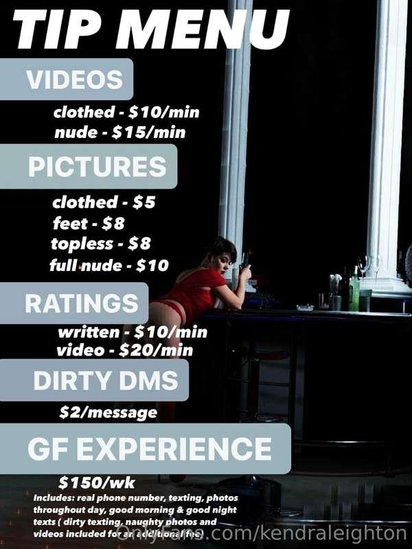 YOUR CUSTOMS TIP MENU 🔥 as many of you ask me about it 💋🚬
DM..