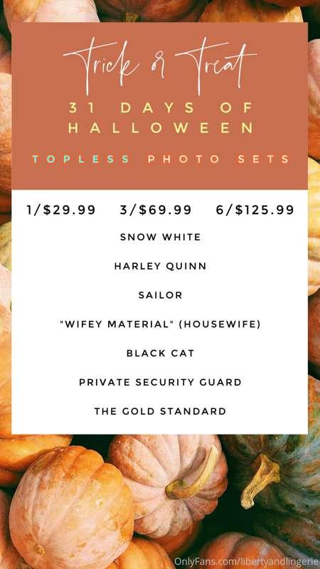 Did you know I still have LIMITED topless Halloween photo se..