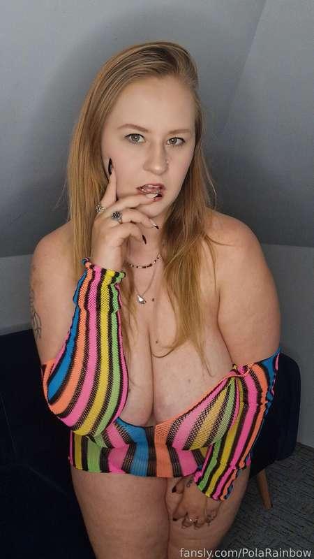 At my place it has just struck 10 pm and I have photos for you in such my colorful and bold dress. I wish you a nice evening and a restful night ;-)  #polarainbow #tits #bigtits #hugetits #boobs #bigboobs #hugeboobs #bigareolas #ghostnipples #hugemilkers #largebreasts #breasts #busty #paletits #palegirl #cleavage #smile #nsfw #hot #sexy #slavicgirl  #thick #pawg #curvy