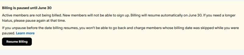 June billing Paused
