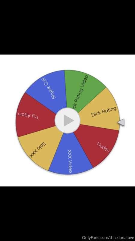 I wanted to have a little fun today 😈 let’s SPIN THE WHEEL 🎉..