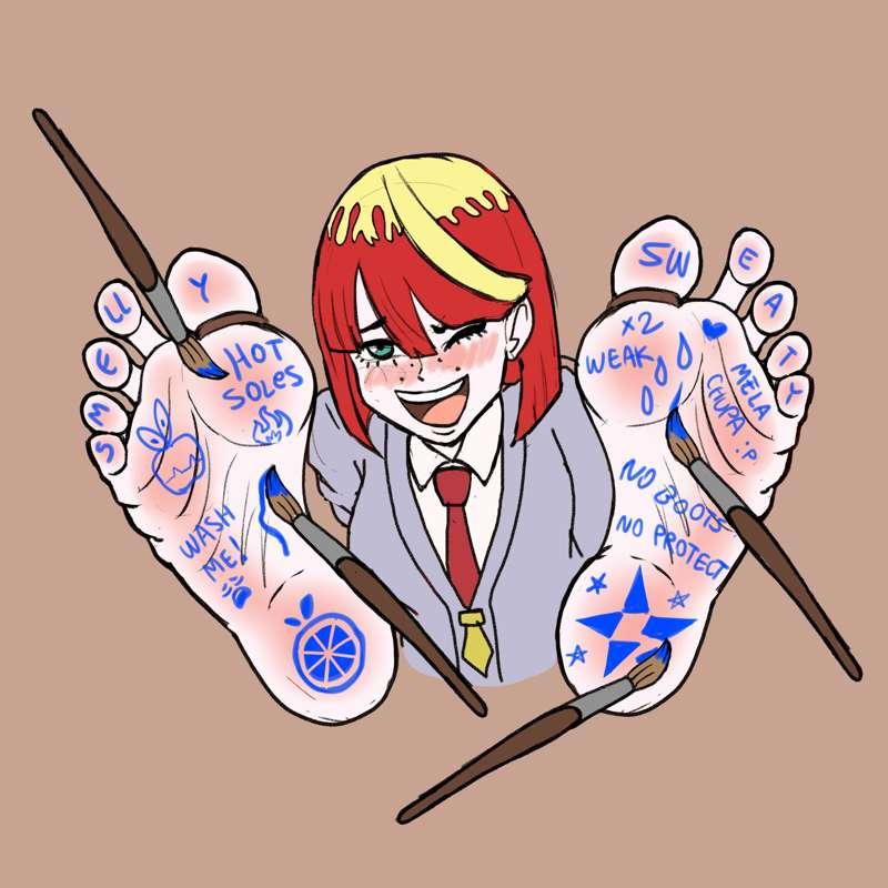 Mela's painted soles (colors)