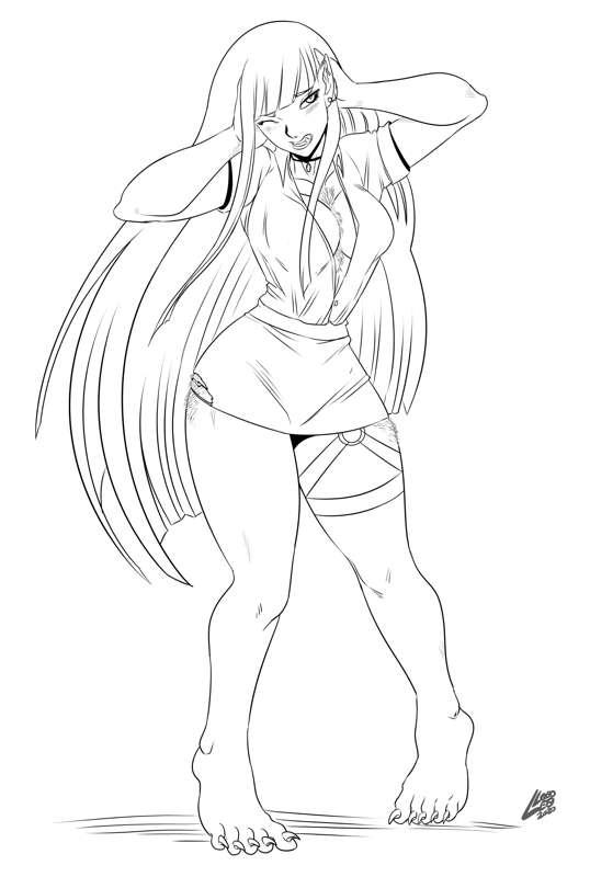 Nikki - The Were Jakkal (Part 1) LineArt & Sketch