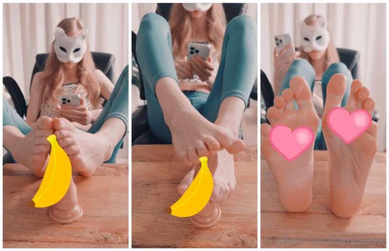 I’ve been told that my long toes are perfect for footjobs 😌 ..
