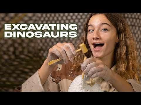 ASMR - EXCAVATING DINOSAURS!