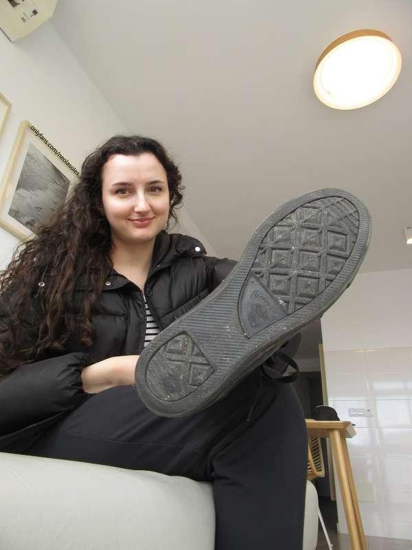 Which of you foot slaves is going to clean my feet?