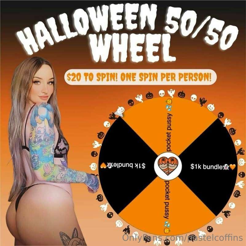 🎃🎡 𝗛𝗔𝗟𝗟𝗢𝗪𝗘𝗘𝗡 𝟱𝟬/𝟱𝟬 𝗪𝗛𝗘𝗘𝗟 🎡🎃𝗰𝗲𝗹𝗲𝗯𝗿𝗮𝘁𝗶𝗻𝗴 𝗵𝗮𝗹𝗹𝗼𝘄𝗲𝗲𝗻 𝘁𝗵𝗶𝘀 𝘄𝗲𝗲𝗸 𝘄..