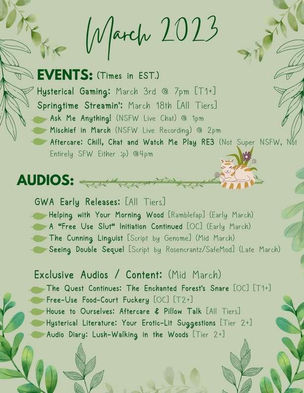 What's Happening in March 🍃❤️