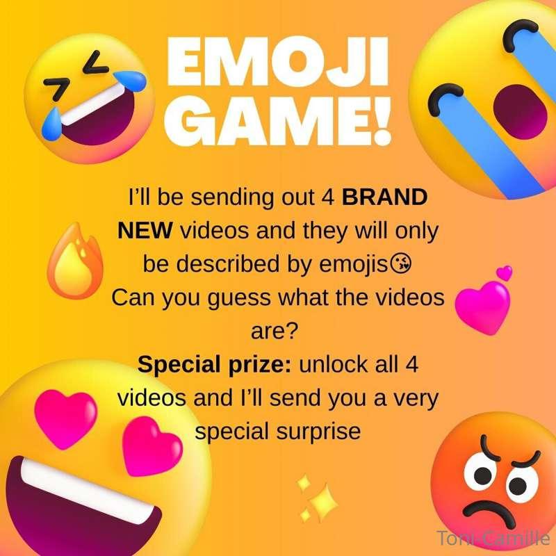 Emoji game starts today at 7pm😘
Keep an eye out for 4 new vi..