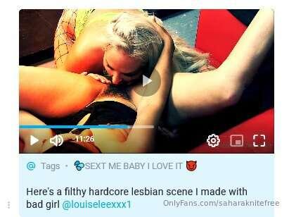 New hot clip with @louiseleexxx1  sent via DMS on @saharakni..