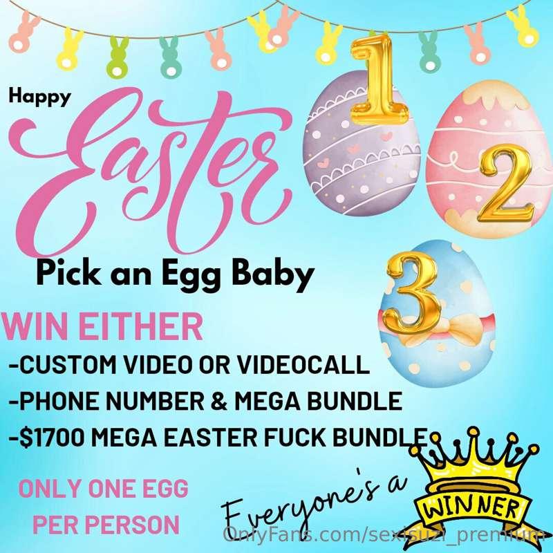 🐇𝐄𝐀𝐒𝐓𝐄𝐑 𝐈𝐒 𝐀𝐑𝐎𝐔𝐍𝐃 𝐓𝐇𝐄 𝐂𝐎𝐑𝐍𝐄𝐑🐰
PICK A 🐣 EGG-CHALLENGE 💕

Let'..