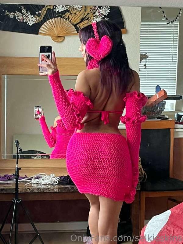 Finished it. My crochet look for February ft. A full dress, ..