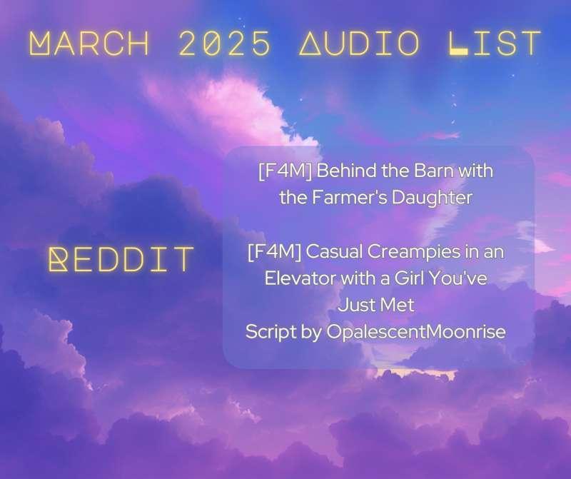 March 2025 Audio Titles + Tags + Announcements