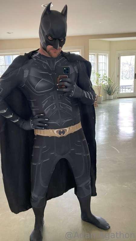 Fun in the Bat suit😈 Before i cut a hole for my cock 🍆