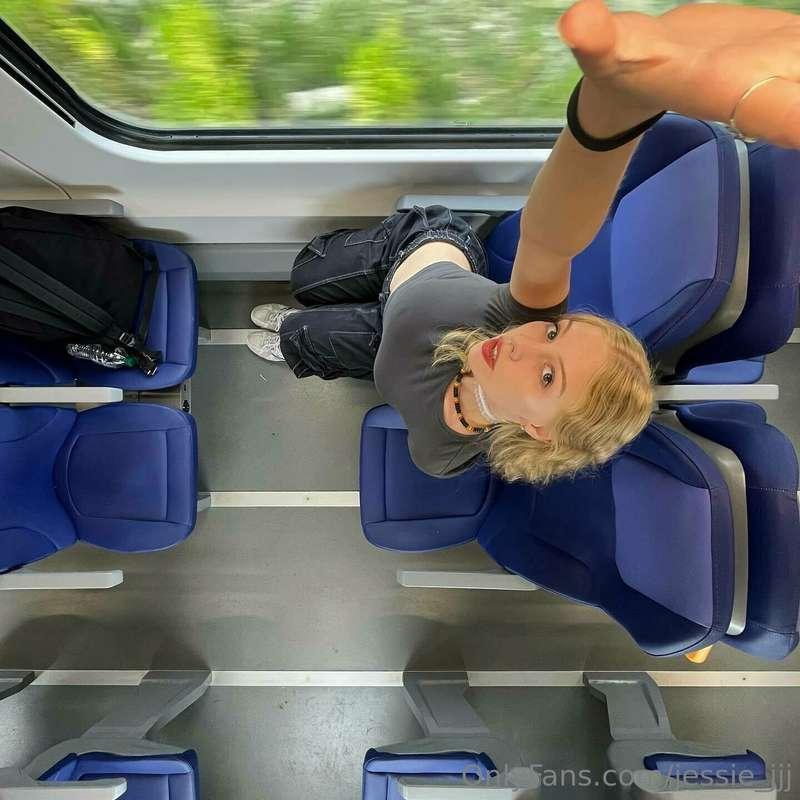 Here's an amazing photo from the train. 😎 At that moment, I ..