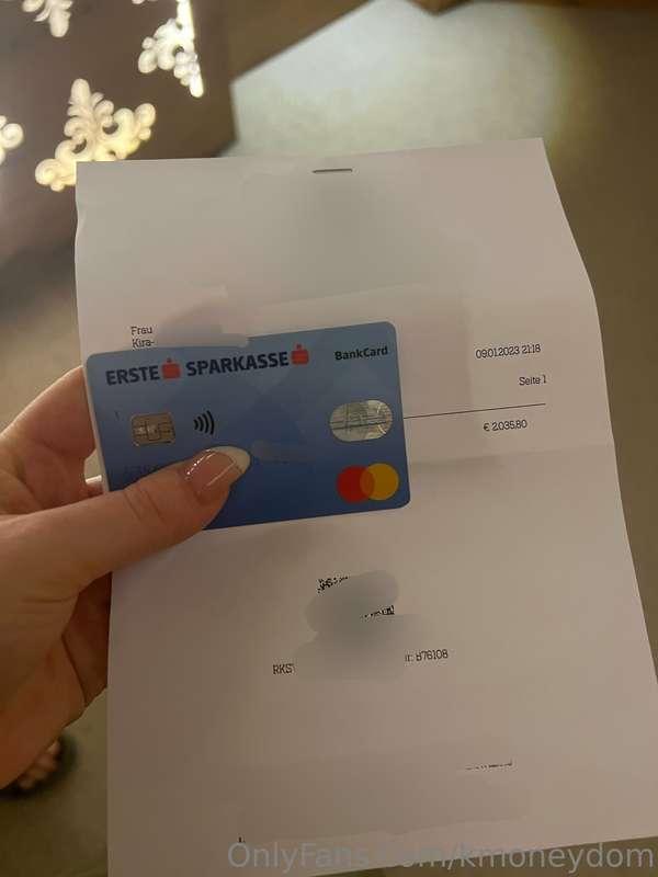 Die Rechnung für das Hotel habe ich dann mal mit seiner Kart..