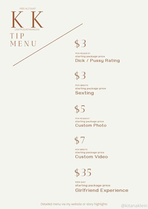 Hi my love! The following are my tip menu prices:

💋 Dick / ..