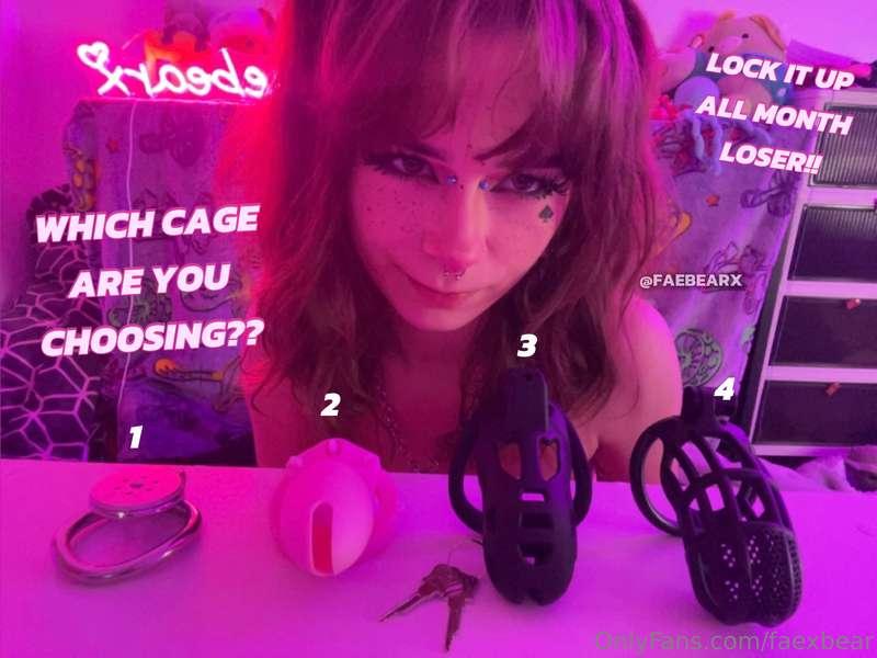 HAPPY LOCKTOBER LOSERS.. Which cage are you going to wear al..