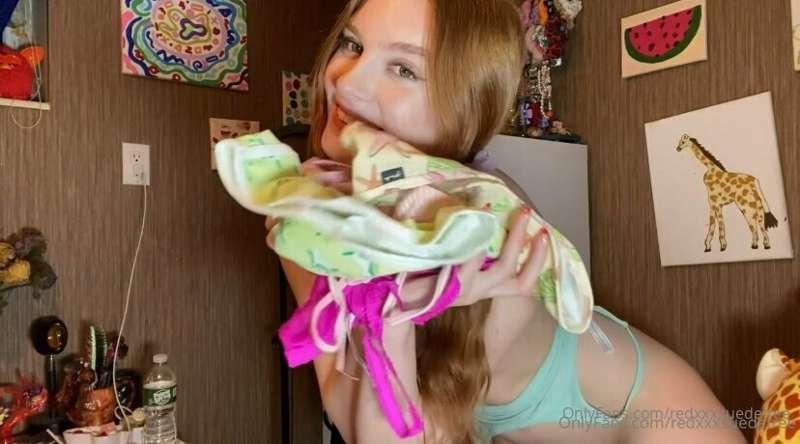 Trying on some cheeky Victoria secret panties (5 pairs—9 min..