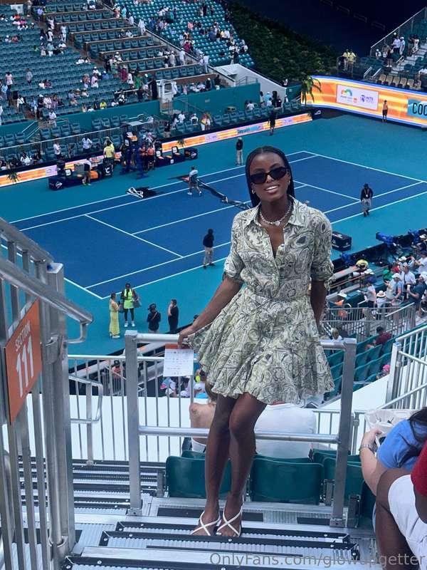 I got to witness my favorite tennis player in action! What a..