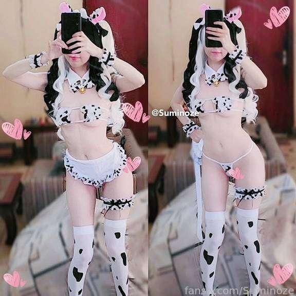 [ERO COSPLAY] Cow maid lingerie Miniset :3
12 pics~ booty, thighs, etc

#fyp #cosplay #cow #lingerie
#miniset #ass #thighs #petite #small