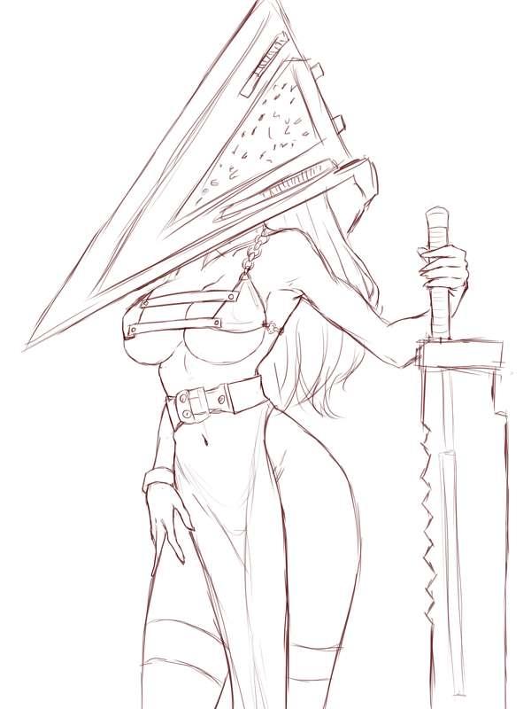 Pyramid Head girl Silent Hill commission