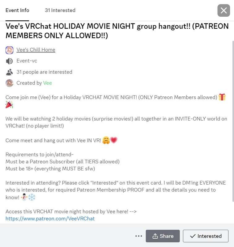 VRCHAT HOLIDAY MOVIE NIGHT TONIGHT! 🤗💚