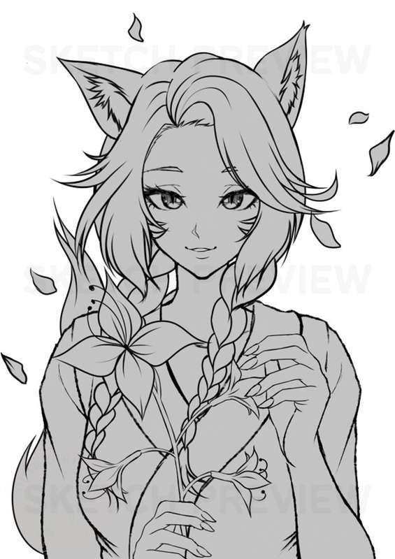 Hypnotic beauty 🌺🍃 (sketch preview)