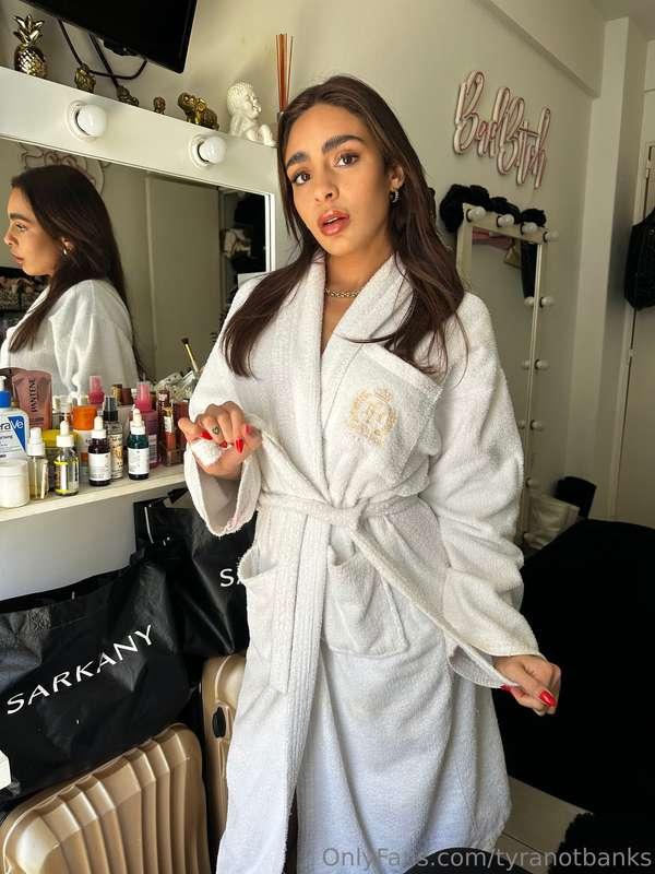 Robe, chaos on my make up shelf and in the wardrobe - oh yea..