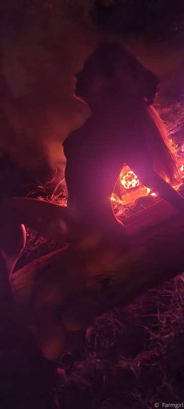 The fire got hot last night! There's a whole nude set to che..