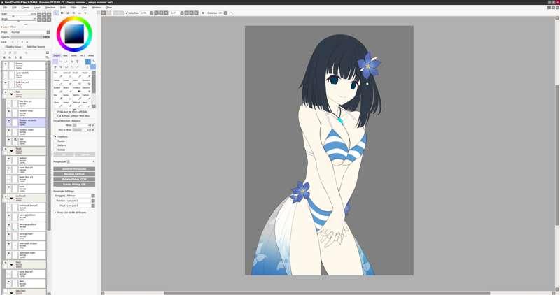More progress on Sango's beach episode :3