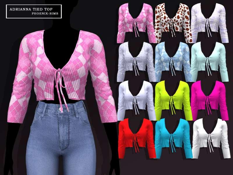 ADRIANA TIED TOP - { public release 01/22/2022 }