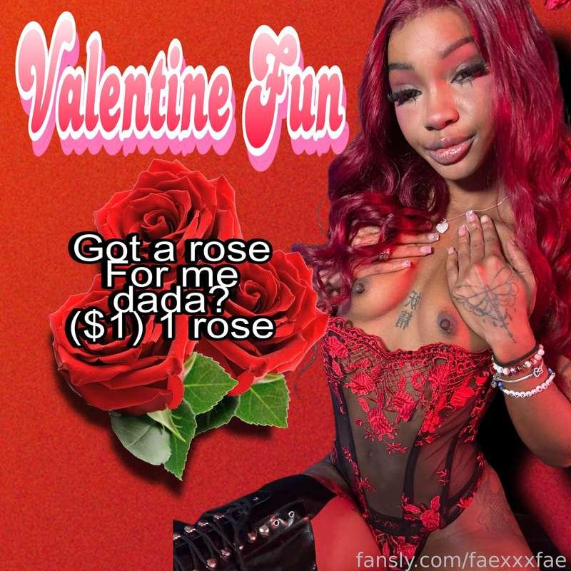 Wanna be my valentine today? I’d love a rose or two!! I’m sending a creamy treat to everyone that gives me one🥰✨

Are you my valentine today ?
