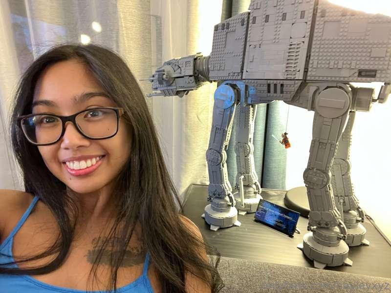 Me, or the 6785 piece Lego AT-AT? ➡️ Swipe