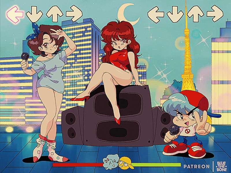 (SFW) [GIF] Friday Night Funkin' VS Bluesona!! [FNF + OC]