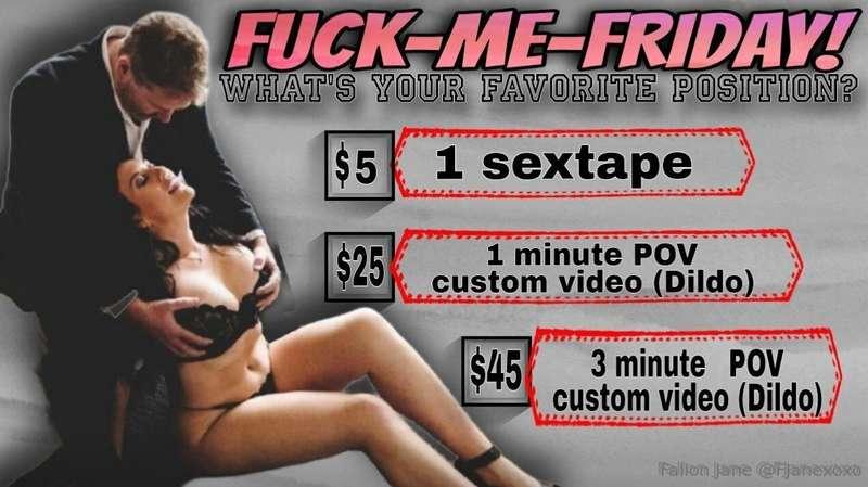 Fuck-Me-Friday is HERE! 🤑💦Ready to kick off the weekend with..