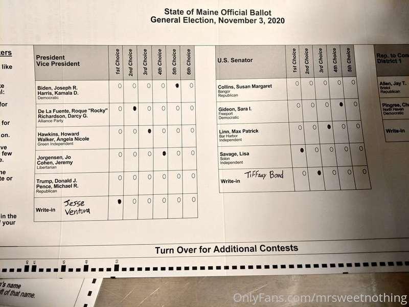 For anyone sending nudes to people who voted, they weren't g..