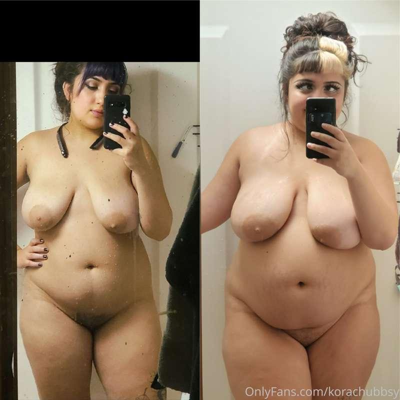 August 2020 vs June 2021. Let's hope my belly completely cov..
