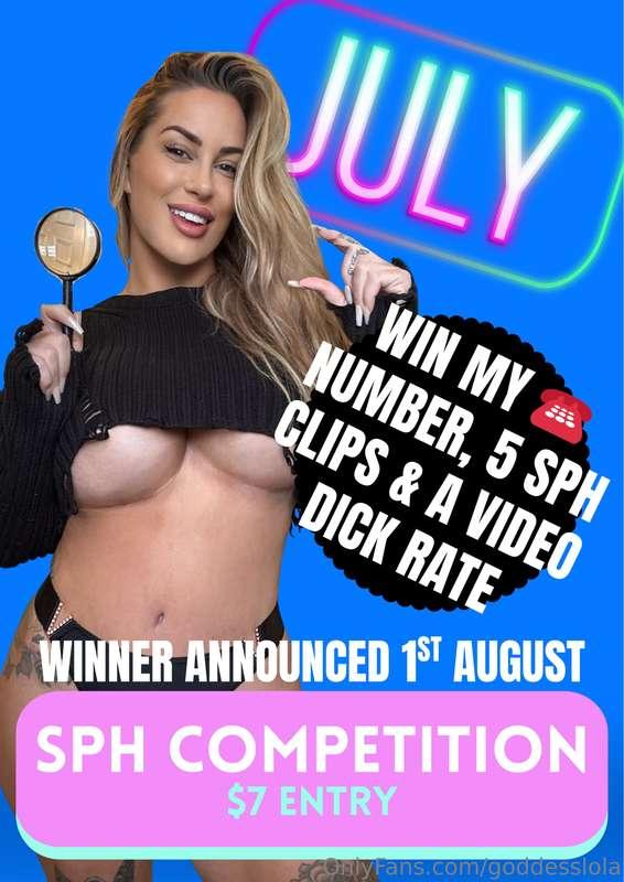 🔎 JULY SPH COMPETITION 🔎❗️WINNER GETS MY ☎️ NUMBER, 5 OF MY ..
