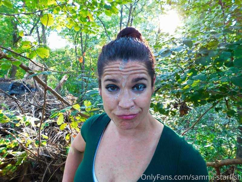 40 picture set of me with my face covered in jizz outdoors i..